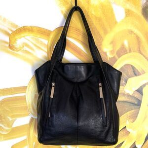 B. MAKOWSKY Large Leather Shoulder Tote Bag